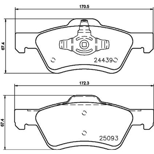 Mintex Front Brake Pad Set fits Ford Maverick 2001 on 2.0 3.0
