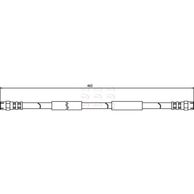 Apec Brake Hydraulic Hose Line Front fits VW Lt 40-55 I 1979-1996 2.4