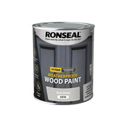 Ronseal 10 Year Weatherproof Wood Paint Grey Stone Satin 750ml Ronseal - Dynamic Drive