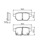 Bosch Front & Rear Pads fits Toyota Iq 2009-2015 1.0 1.33 1.4