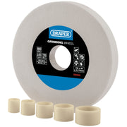 Draper Aluminium Oxide Bench Grinding Wheel, 150 x 20mm, 80 Grit, White 99569 Draper - Dynamic Drive