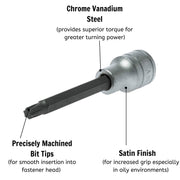Teng Tools 1/2" Long TX Bit Socket TX50 Teng Tools - Dynamic Drive