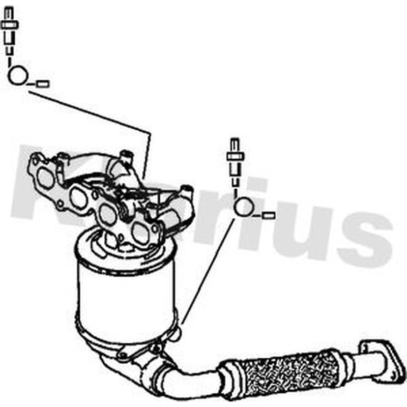 Klarius Catalyst Type Approved With Pipe fits Ford Ka 1996-2008 1.3