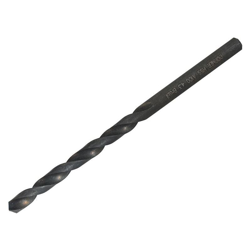 Dormer A100 HSS Jobber Drill Bit 4.30mm OL:80mm WL:47mm Dormer - Dynamic Drive