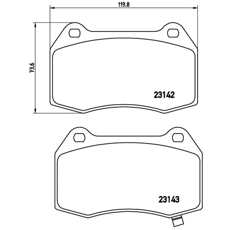 Brembo 4 x Front Brake Pad Set fits Honda Civic VIII 2005-2012 1.6 1.8 2.0