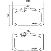 Mintex Front Brake Pad Set fits Lexus Gs 2012-2018