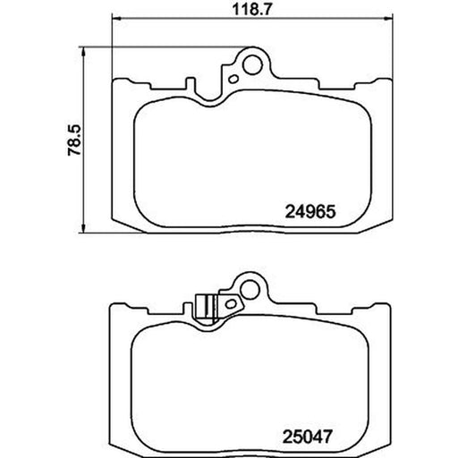 Mintex Front Brake Pad Set fits Lexus Gs 2012-2018