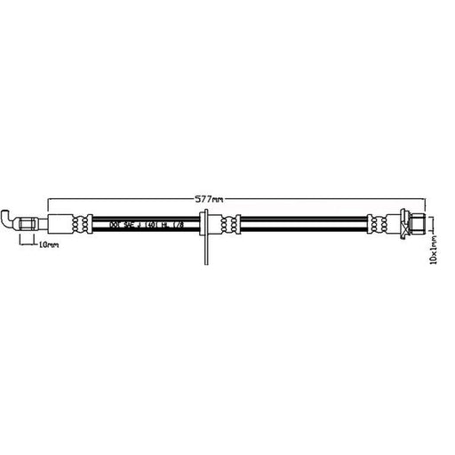 Juratek Brake Hydraulic Hose Line Front Right fits Toyota Avensis 2003-2008