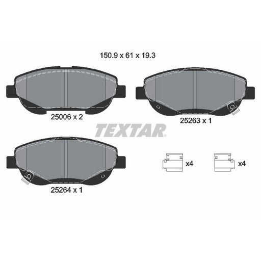 Textar Front Brake Pad Set 2500601