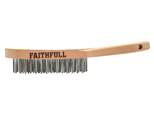 Faithfull Heavy-Duty Stainless Steel Scratch Brush, 4 Row Faithfull - NN4 Online