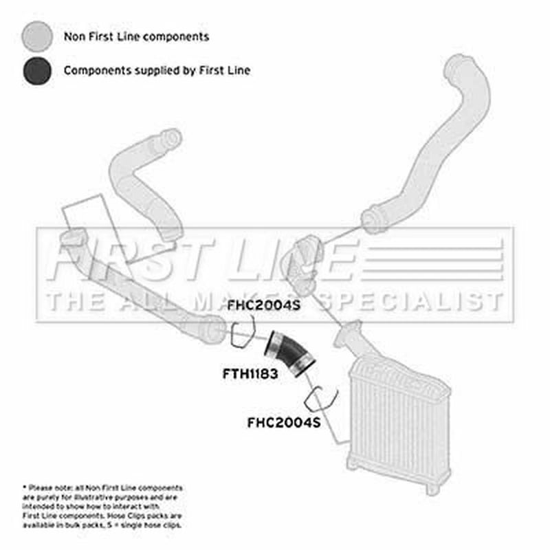 First Line Intercooler Turbo Charge Air Hose fits VW Touareg 2003-2010 2.5