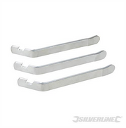 Silverline Metal Tyre Levers Removal Tool Cycling Bicycle Mountain Bike 3 Pieces Silverline  - Dynamic Drive