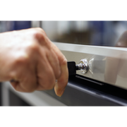 Baridi 50L Tabletop Drinks Fridge Mini Beer Cooler Glass Door Stainless Steel Baridi  - Dynamic Drive