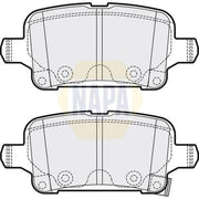 NAPA Rear Brake Pad Set fits Opel Astra K 2015-2021 1.0 1.2 1.4 1.5 1.6