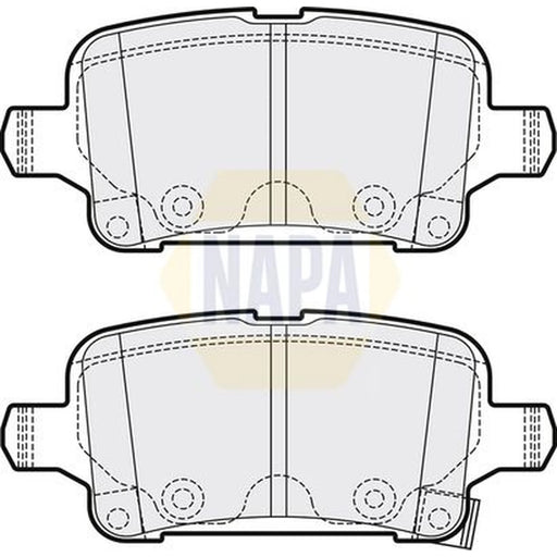 NAPA Rear Brake Pad Set fits Opel Astra K 2015-2021 1.0 1.2 1.4 1.5 1.6