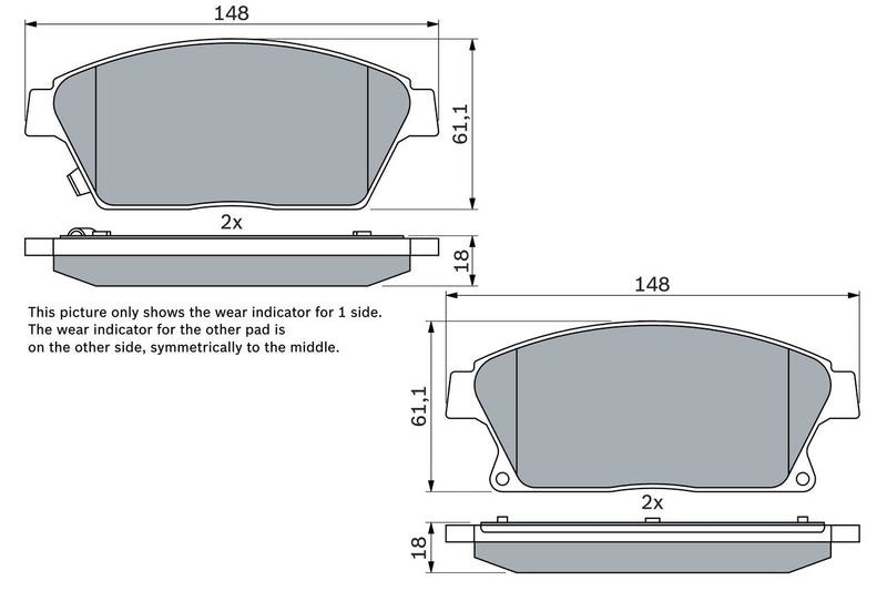Bosch 0986494434 Brake Pad Set, disc brake