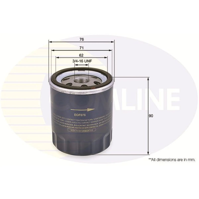 Comline Engine Oil Filter fits Seat Arosa 1998-2001 1.0