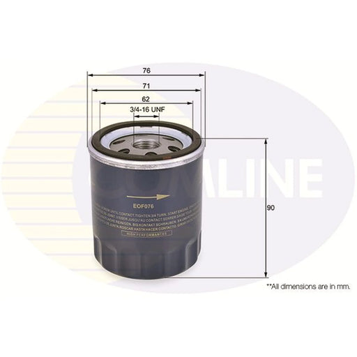 Comline Engine Oil Filter fits Seat Arosa 1998-2001 1.0