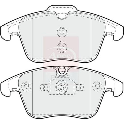 Apec Front Brake Pad Set fits Ford Galaxy 2006-2015 2.0