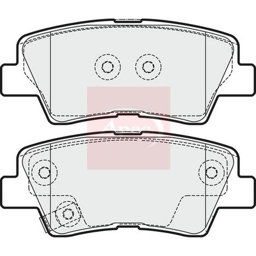 Apec Rear Brake Pad Set fits Kia Soul I 2009-2014 1.6