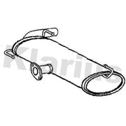 Klarius Box With Tail Pipe Rear fits Mitsubishi Lancer VIII 2008 on 1.5