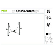 Valeo Electric Window Regulator Lifter Right Front 861059