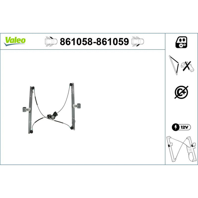 Valeo Electric Window Regulator Lifter Right Front 861059
