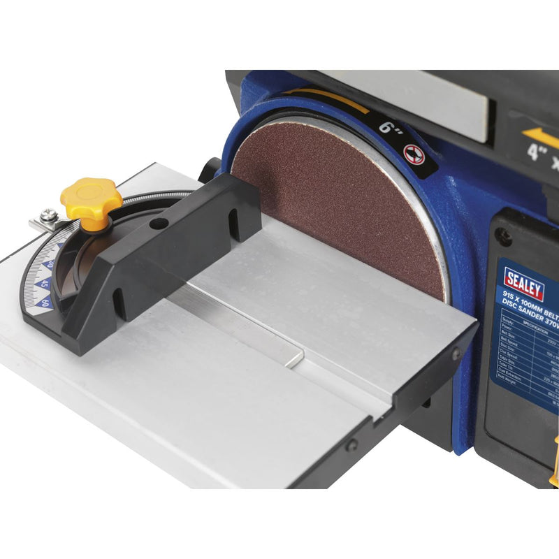 Sealey Belt/Disc Sander 915 x 100mm/ï150mm 370W/230V SM914 Sealey - Dynamic Drive