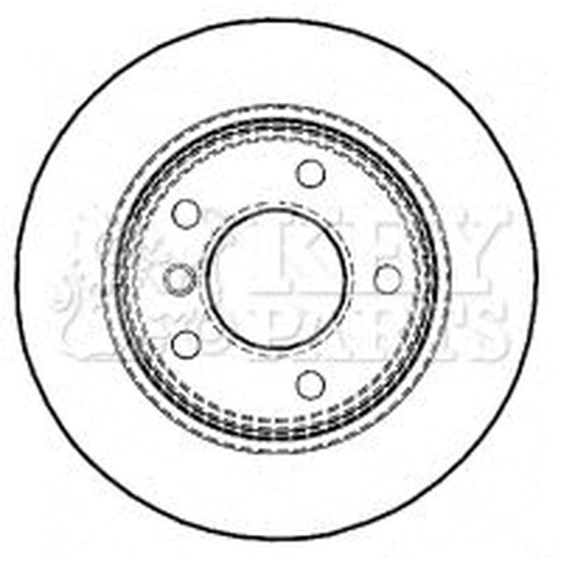 Key Parts 2 x Solid Brake Discs fits BMW 1 2004-2011