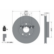 Textar 2 x Vented Front Brake Discs 92156600-x2