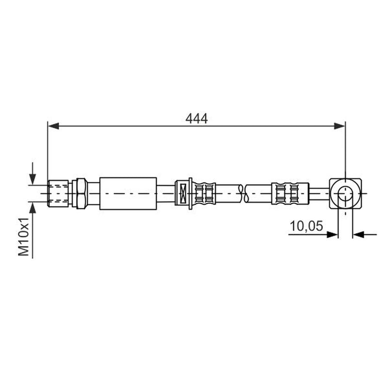 Bosch Brake Hydraulic Hose Line Front fits Saab 9-5 1997-2009