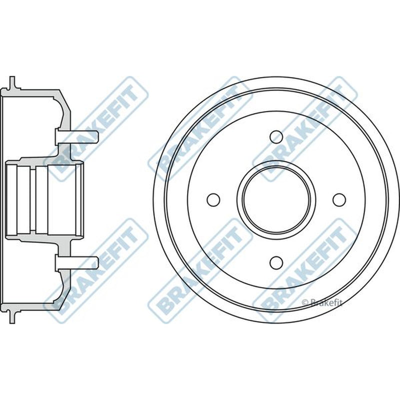 Apec Brake Drum Assembly Rear fits Ford Courier Box Body 1996-2003 1.3 1.4 1.8