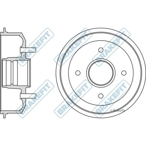 Apec Brake Drum Assembly Rear fits Ford Courier Box Body 1996-2003 1.3 1.4 1.8
