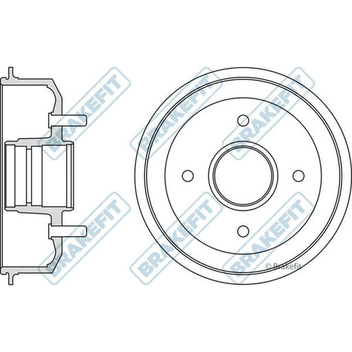 Apec Brake Drum Assembly Rear BDR9038