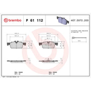 Brembo 4 x Front Brake Pad Set fits Peugeot 508 I 2010-2018 1.6 2.0 2.2