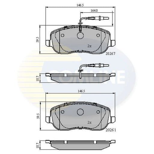 Comline 4 x Front Brake Pad Set fits Citroën C8 2002-2012 2.0 2.2