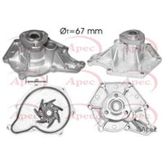 Apec Engine Cooling Water Pump fits Audi A4 Allroad B8 2009-2012 3.0