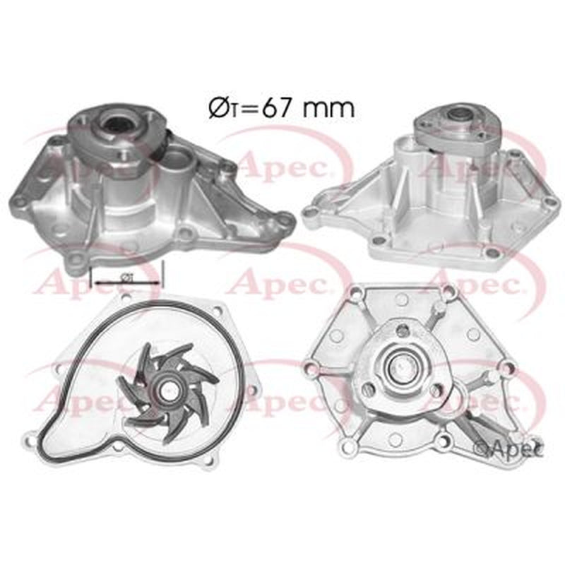 Apec Engine Cooling Water Pump fits Audi A4 Allroad B8 2009-2012 3.0