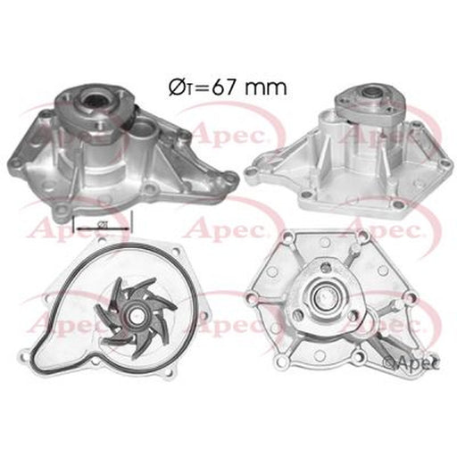 Apec Engine Cooling Water Pump fits Audi A4 Allroad B8 2009-2012 3.0
