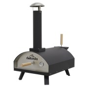 Dellonda Portable Wood-Fired 14" Pizza Oven and Smoking Oven Black/Stainless Steel Dellonda  - Dynamic Drive