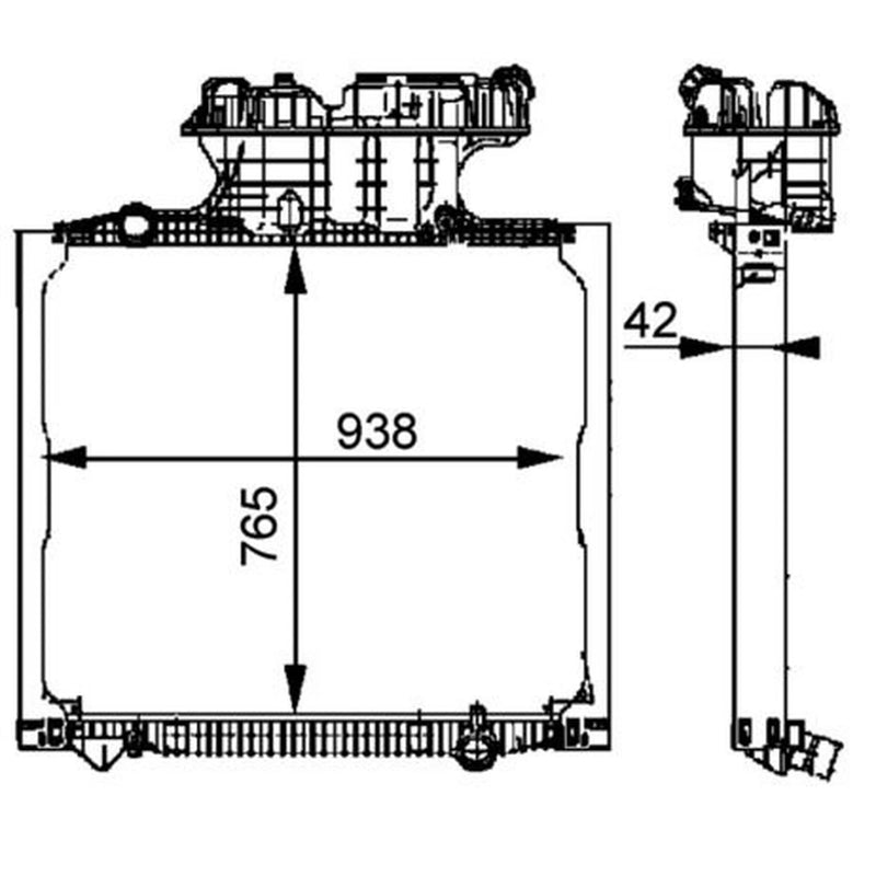 Mahle Engine Radiator fits Man Tga 1999-2011