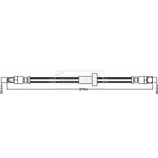 Borg & Beck Brake Hydraulic Hose Line Front Right BBH8297
