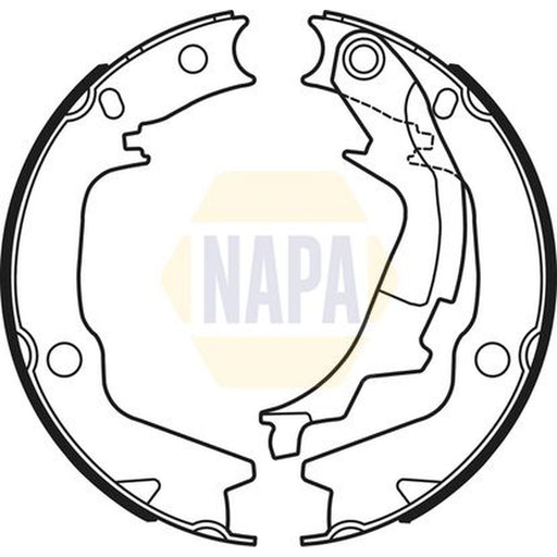 NAPA Parking Brake Shoe Set fits Hyundai Getz 2002-2010 1.4 1.5 1.6