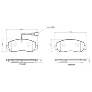 Brembo 4 x Front Brake Pad Set fits Nissan Interstar 2021-2024