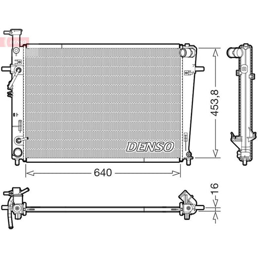 Denso Engine Radiator fits Hyundai Tucson 2004-2010 2.0 2.7