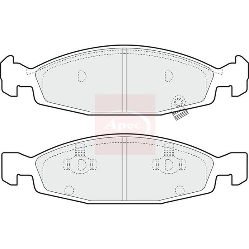Apec Front Brake Pad Set fits Jeep Grand Cherokee 1999-2005 2.7 3.1 4.7