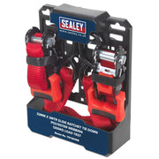 Sealey Slide Ratchet Tie Down 32mm x 3m Polyester Webbing with S-Hooks 1200kg Br Sealey - Dynamic Drive