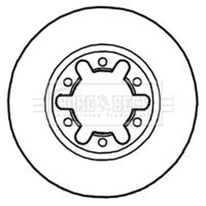 Borg & Beck Front Brake Vented Discs & Pads fits Mazda B-Serie 1989-1991 2.6