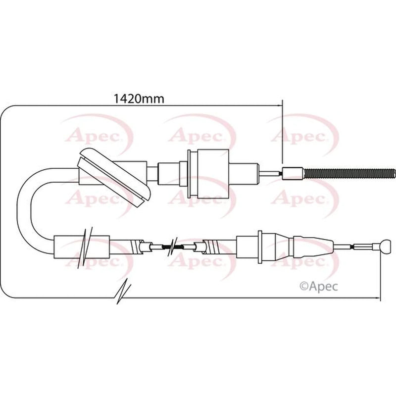 Apec Clutch Control Cable Pull CAB5004