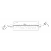 Borg & Beck Brake Hydraulic Hose Line Front Right BBH6313